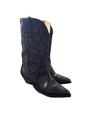 Isabel Marant Black Suede Leather Boots Sz 41